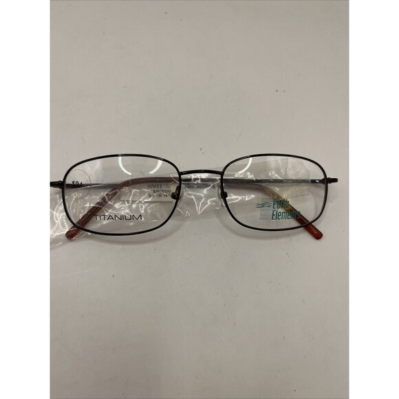 Earth Elements Eyeglasses Titanium WMEE100 229 Demo Lens Brown 53-19-140 - Picture 3 of 7